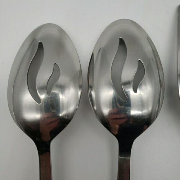 5 PC Wallace JULIENNE Pierced Serving Spoon & Serving Forks Stainless Korea - Picture 5 of 6